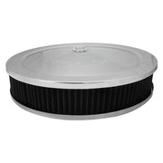 Proflow Air Filter Assembly for Holley EFI Sniper Series, Round, 14'' x 3'', Recessed Base, Chrome, Kit - PFEAF-6350076S-SN