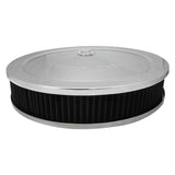 Proflow Air Filter Assembly for Holley EFI Sniper Series, Round, 14'' x 3'', Recessed Base, Chrome, Kit - PFEAF-6350076S-SN
