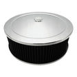 Proflow Air Filter Assembly Round 14in. x 4in, Chrome, Recessed Base, Each - PFEAF-6350102B-R PFEAF-6350102B-R