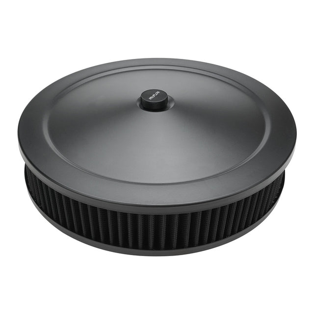 Proflow Air Filter Assembly Round 14in. x 4in, Black, Recessed Base,, Each - PFEAF-6350102BKK-R PFEAF-6350102BKK-R
