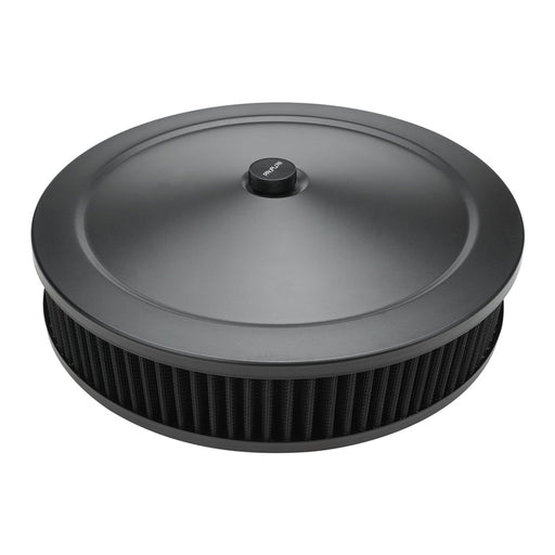 Proflow Air Filter Assembly Round 14in. x 5in, Black, Recessed Base, Each - PFEAF-6350127BKK-R