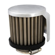 Proflow Breather Filter Clamp On W/Shield, 75mm High, Rubber Base Suit 1.5in. Tube, Chrome - PFEAF-7525 PFEAF-7525
