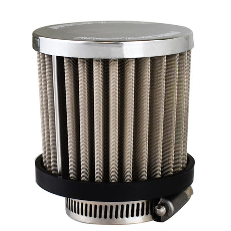 Proflow Breather Filter Clamp On, 75mm High, Rubber Base Suit 1.5in. Tube, Chrome - PFEAF-7526 PFEAF-7526
