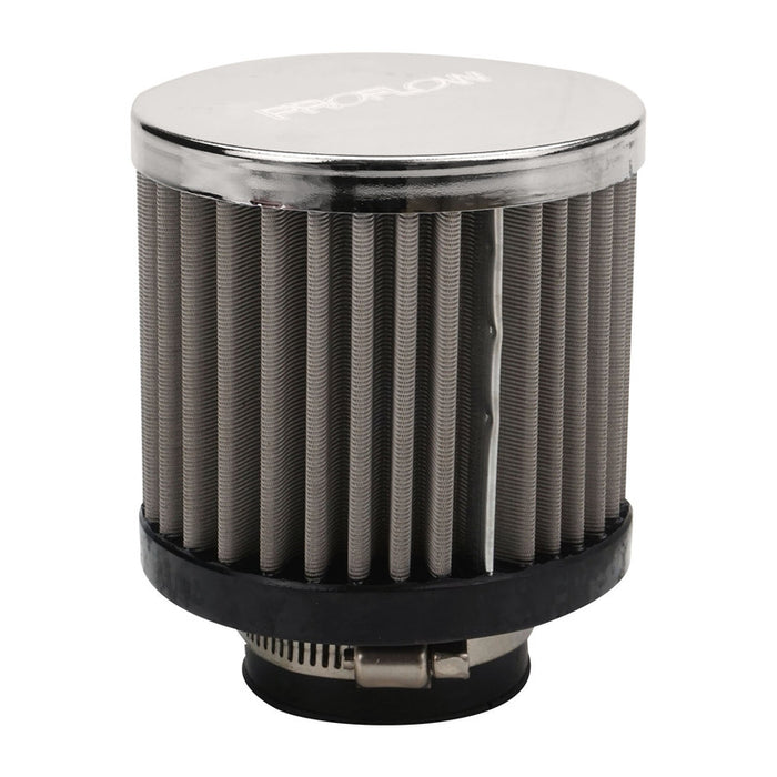 Proflow Breather Filter Clamp On 70mm High 35mm (1-3/8in. ) Neck, Stainless - PFEAF-7535S