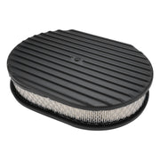 Proflow Air Filter Assembly, Aluminium Black, Fins Oval 12 x 2, Kit - PFEAF40050 PFEAF40050