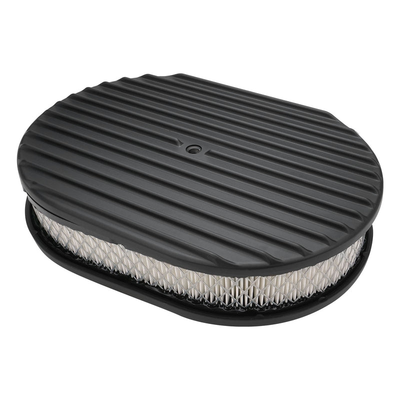 Proflow Air Filter Assembly, Aluminium Black, Fins Oval 12 x 2, Kit - PFEAF40050 PFEAF40050