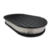 Proflow Air Filter Assembly, Aluminium Black, Fins Oval 15 x 2 x 8", Kit - PFEAF48050
