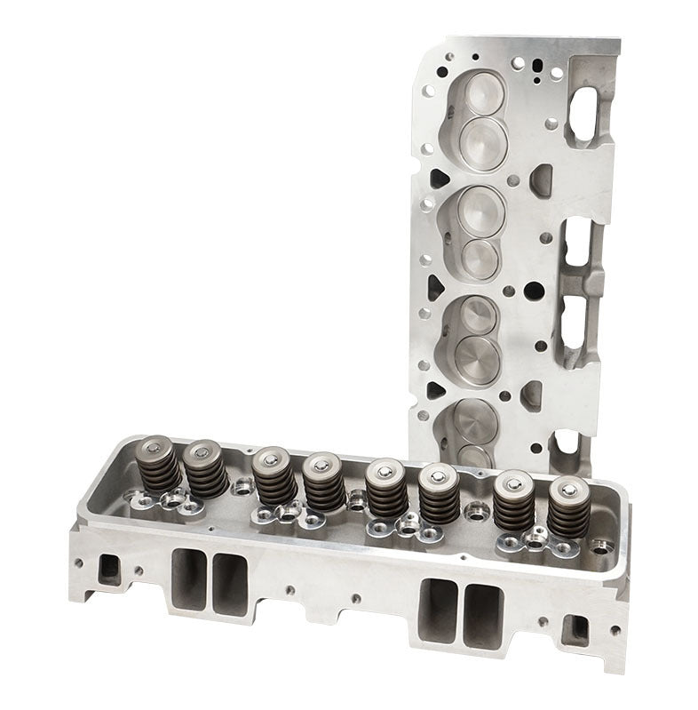 Proflow Cylinder Heads, AirMax 195, 520HP, SB Chev, Aluminium, Assembled, Studs & G/Plates, 72cc Chamber, Angle Plug, 195cc Intake Runner, Pair - PFEAHC19572AP PFEAHC19572AP