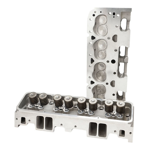 Proflow Cylinder Heads, SuperMax 210 CNC, SB Chev, Aluminum, Assembled, Studs & G/Plates, 64cc Chamber, Angle Plug, 210cc Intake Runner, 600HP, Pair - PFEAHC21064-CNC PFEAHC21064-CNC