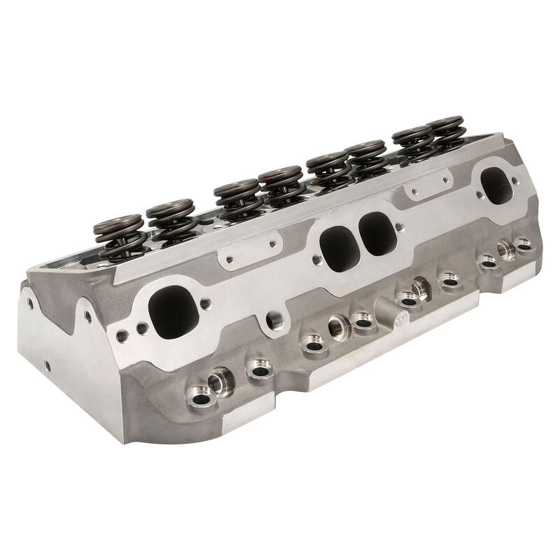 Proflow Cylinder Heads, SuperMax 220, SB Chev, Aluminum, Assembled,7/16 Studs, Adj G/Plates 64cc Chamber, Angle Plug, 220cc Intake Runner, 600HP, Pair - PFEAHC22064