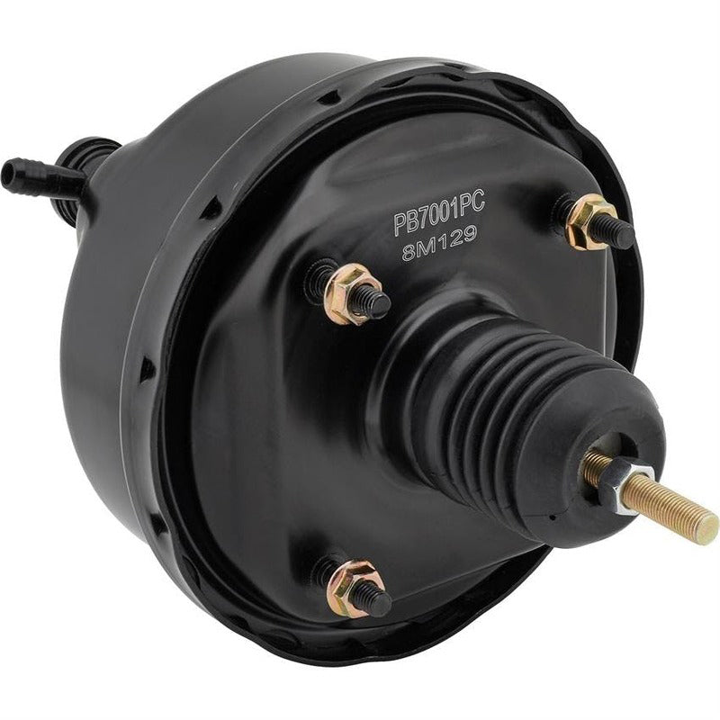 Proflow Power Brake Booster Universal 7in. Single Diaphragm, Black - PFEBB7001BK