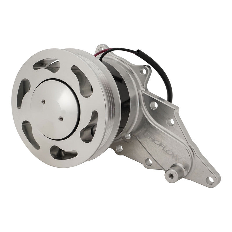 Proflow Water Pump Electric Billet Aluminium, Polished, suits Toyota Supra 1JZ, 2JZ 132 LPM/35 GPM at 12 Volts, Each - PFEBEW5010