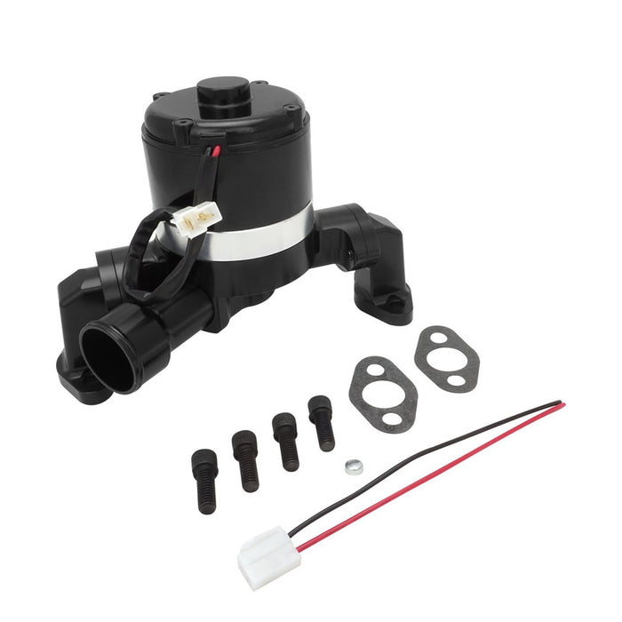 Proflow Water Pump, Electric, Aluminium, Black, 132 LPM/35 GPM at 12 Volts, For Chevrolet, Small Block, Each - PFEBEW5500