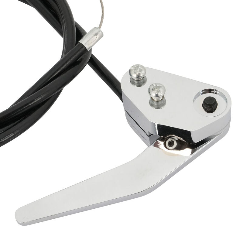 Proflow Universal Bear Jaw Door Latch Release, Boot Release, Chrome Handle with Cable Kit - PFEBJ-5