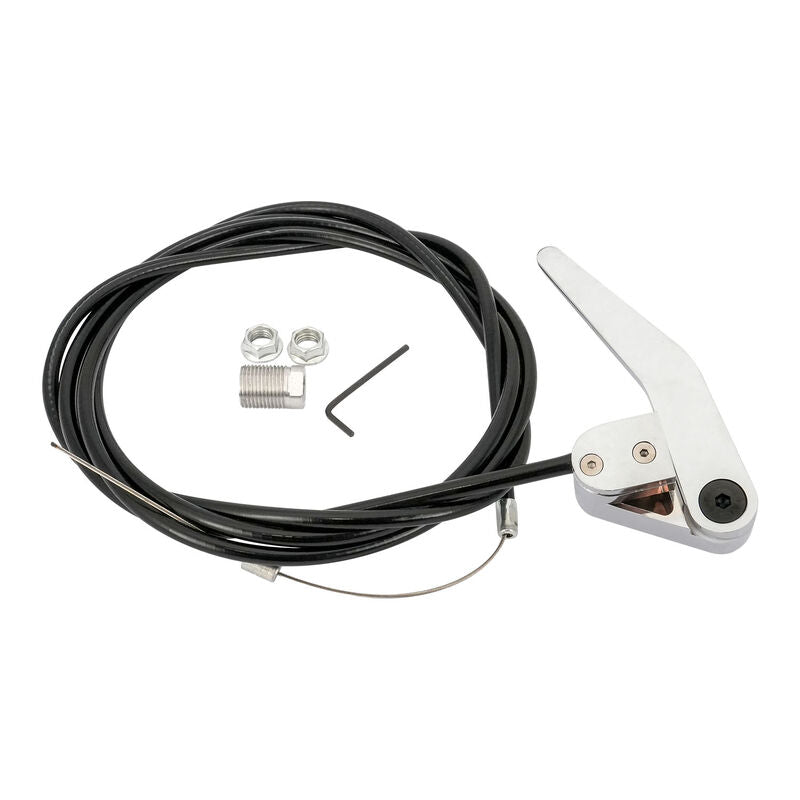Proflow Universal Bear Jaw Door Latch Release, Boot Release, Chrome Handle with Cable Kit - PFEBJ-5 PFEBJ-5