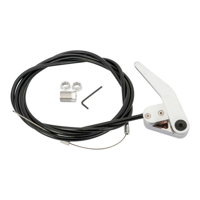 Proflow Universal Bear Jaw Door Latch Release, Boot Release, Chrome Handle with Cable Kit - PFEBJ-5 PFEBJ-5