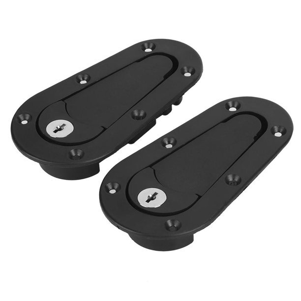 Proflow Bonnet Hood Pins, Plush Flush, Aluminium Pins, With Locking Key, 4.961 in, Kit - PFEBL500-L PFEBL500-L