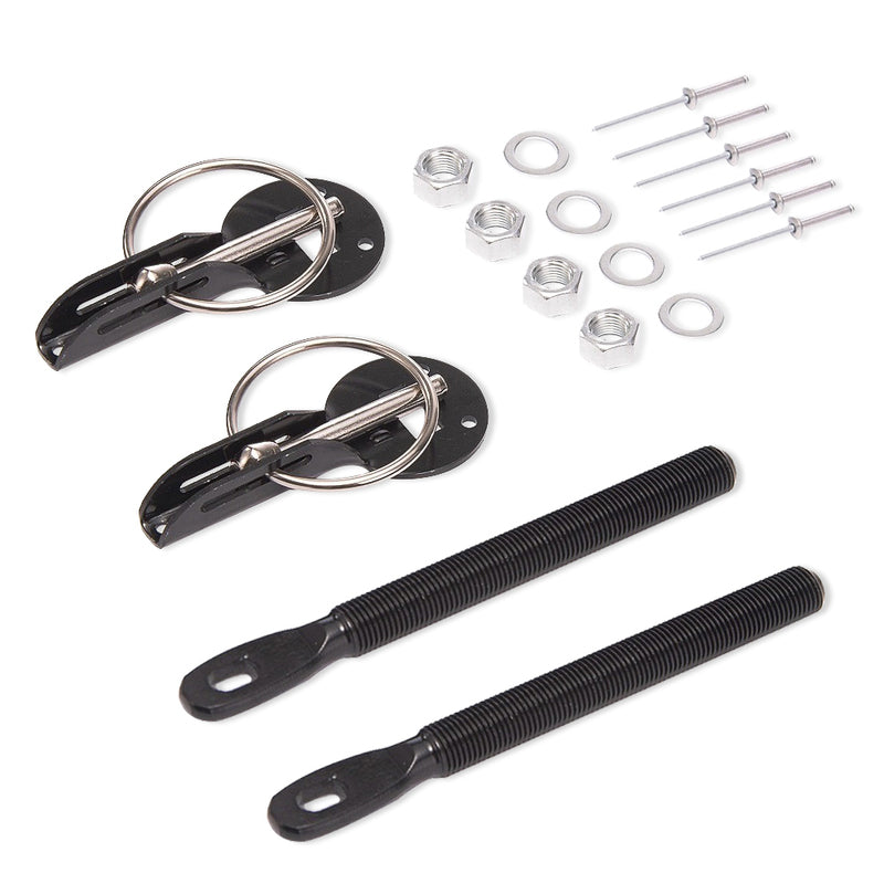 Proflow Bonnet Hood Pins, Quick Release, Aluminium, Black, Kit - PFEBL700 PFEBL700
