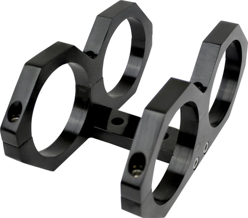 Proflow Fuel Pump Dual Mount Billet Aluminium 044 Bosch Bracket, Black - PFEBOSBILDUALBK