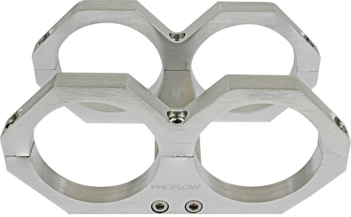 Proflow Fuel Pump Dual Mount Billet Aluminium 044 Bosch Bracket, Silver - PFEBOSBILDUALS