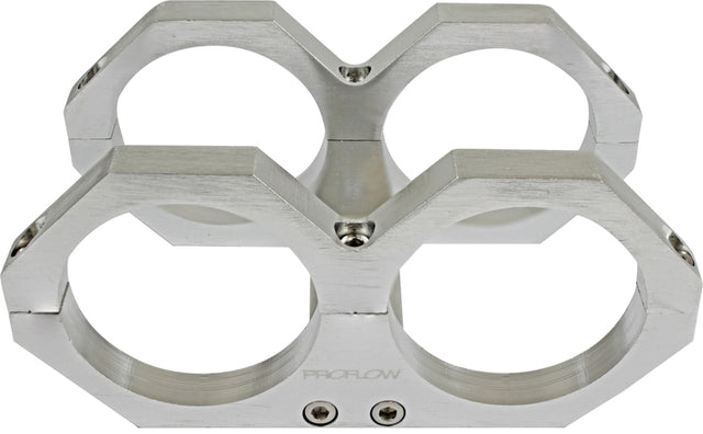 Proflow Fuel Pump Dual Mount Billet Aluminium 044 Bosch Bracket, Silver - PFEBOSBILDUALS PFEBOSBILDUALS