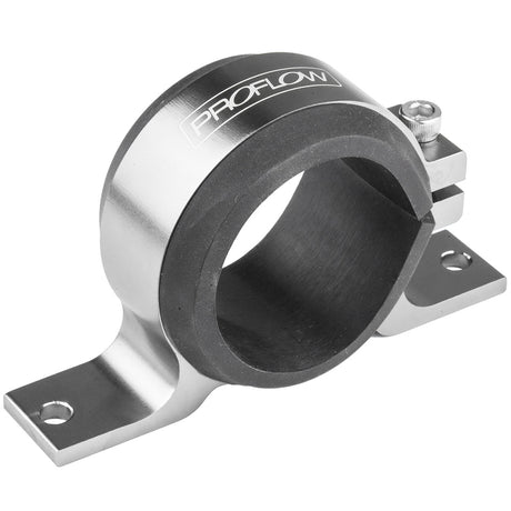 Proflow Fuel Pump Single Mount, Bosch 044 Style Bracket, Silver, Each - PFEBOSBKSIL PFEBOSBKSIL