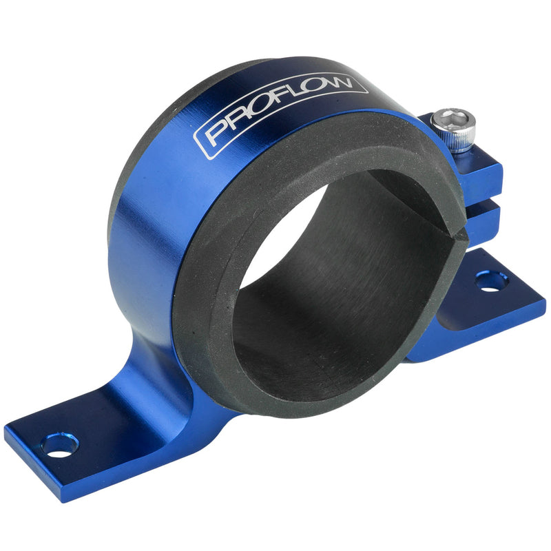 Proflow Fuel Pump Single Mount, Bosch 044 Style Bracket, Blue - PFEBOSBKTBL PFEBOSBKTBL
