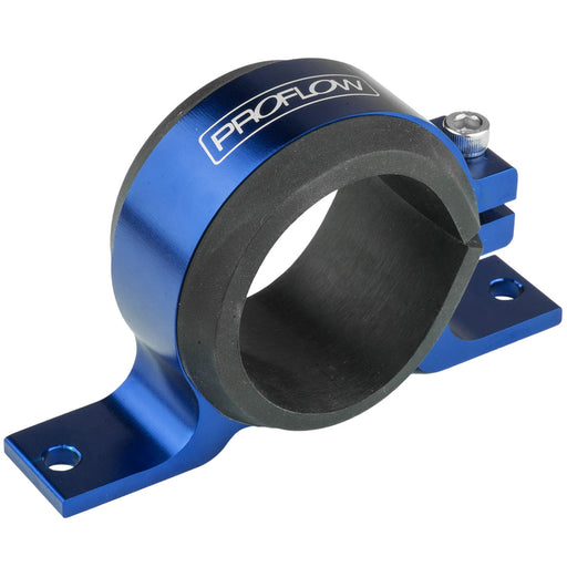 Proflow Fuel Pump Single Mount, Bosch 044 Style Bracket, Blue - PFEBOSBKTBL