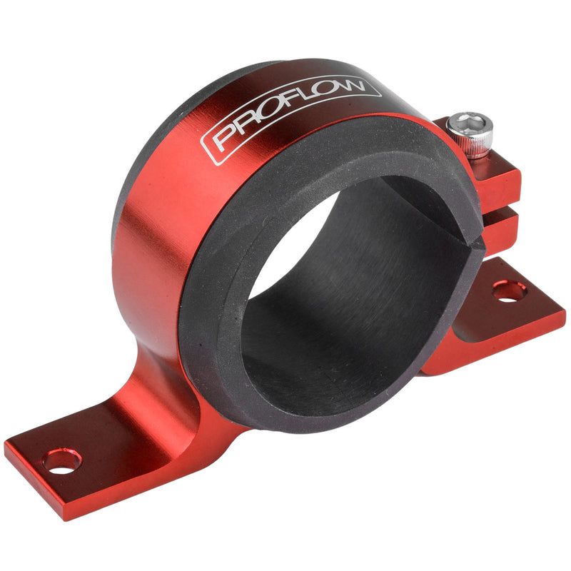 Proflow Fuel Pump Single Mount, Bosch 044 Style Bracket, Red. Each - PFEBOSBKTRD