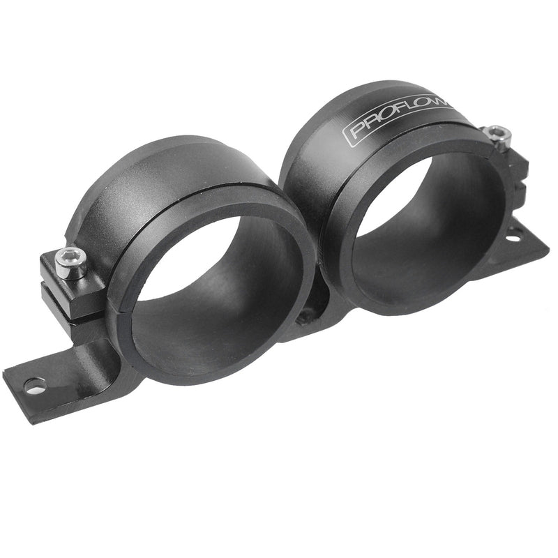 Proflow Fuel Pump Dual Mount Dual Bosch 044 Bracket, Black - PFEBOSDUALBKTBK
