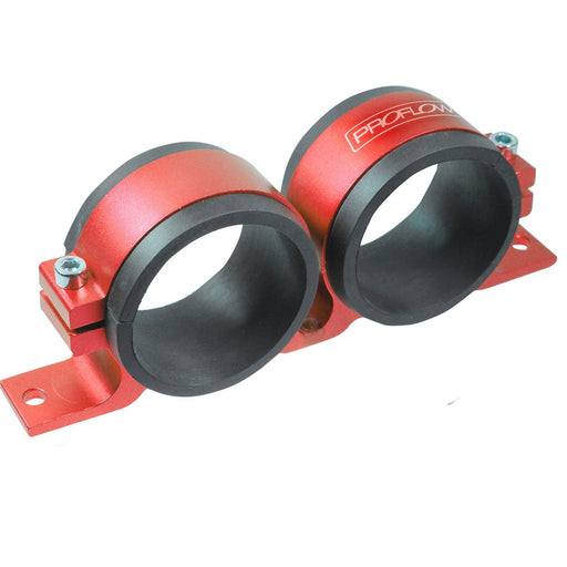 Proflow Fuel Pump Dual Mount Dual Bosch 044 Bracket, Red - PFEBOSDUALBKTRD PFEBOSDUALBKTRD