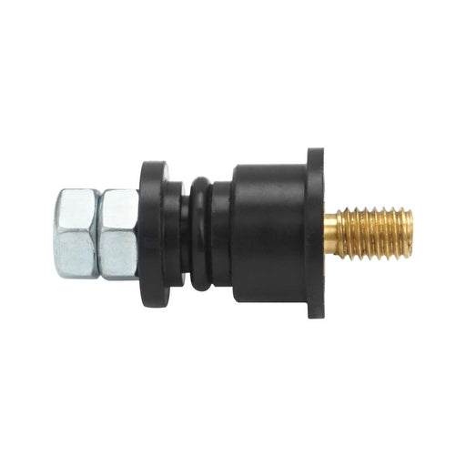 Proflow Electrical Bulkhead Connectors, Terminals, HDPE, Black, Pair - PFEBT-0102