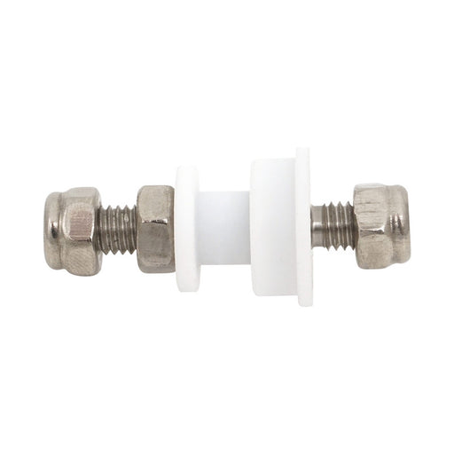 Proflow Electrical Bulkhead Connectors, High Current, Stainless Steel, PTFE, 25A Max, Pair - PFEBT-0105