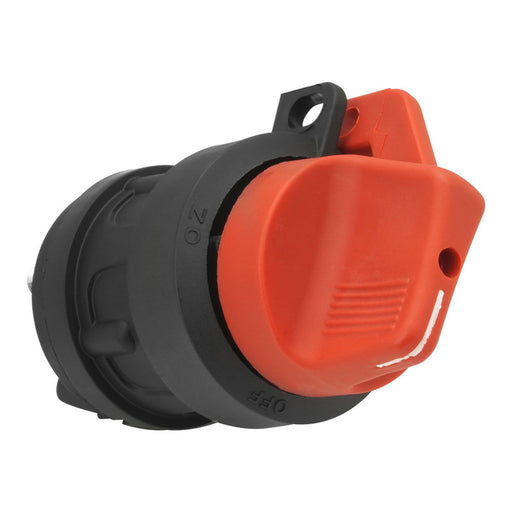 Proflow The Big Round Battery Disconnect Switch, On-Off, Plastic, Red/Black Marine Style with lock hole, 12v - 36v, 300Amp - PFEBT-047 PFEBT-047