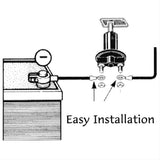 Proflow Master Battery Isolator Switch with Ignition Isolation 2 Position On-Off, 12v 200Amp - PFEBT-107
