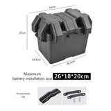 Proflow Universal Battery Box Plastic Relocation kit, External Size 340L x 245W x 270H, Suit Camping Boating, Cars, Regular Battery - PFEBT-220-KIT