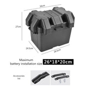 Proflow Universal Battery Box Plastic External Size 340L x 245W x 270H, Suit Camping Boating, Cars, Regular Battery - PFEBT-220