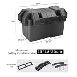 Proflow Universal Battery Box, Plastic, Relocation Kit, External Size 440L x 245W x 270H, Suit Camping Boating, Cars, Large Battery - PFEBT-221-KIT