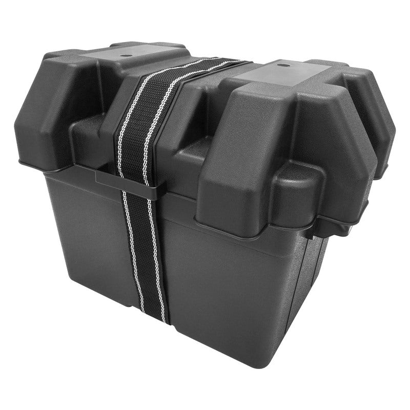 Proflow Universal Battery Box Plastic ,External Size 440L x 245W x 270H, Suit Camping Boating, Cars, Large Battery - PFEBT-221 PFEBT-221