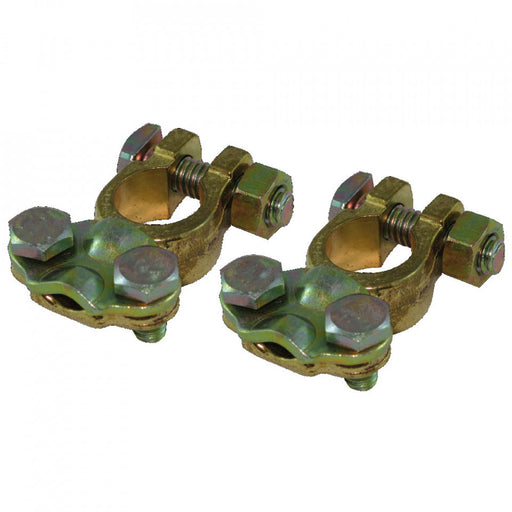 Proflow Battery Terminals, Top-Mount, Brass, Pair - PFEBT-320 PFEBT-320