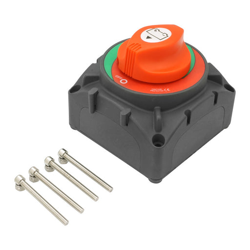 Proflow The Big Battery Disconnect Switch, Square Plastic, Red/Black Marine Style, Single Battery, 12V, 600Amp - PFEBT-720