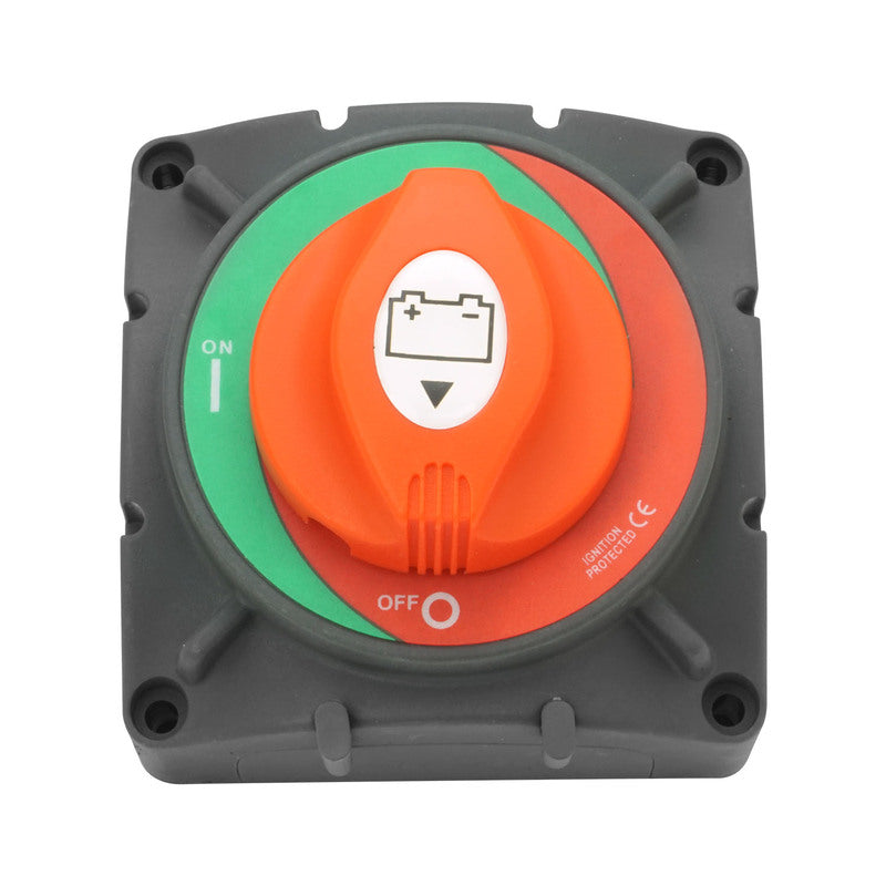 Proflow The Big Battery Disconnect Switch, Square Plastic, Red/Black Marine Style, Single Battery, 12V, 600Amp - PFEBT-720