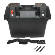 Proflow Battery Box Kit , Portable Power Storage Marine, Cig & USB Socket, Volt Meter Display, 16A ,External Size 435W x 265D x 330H . - PFEBT-880