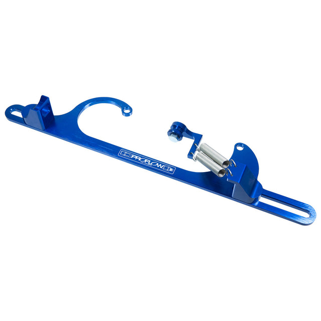 Proflow Throttle Cable Bracket, Billet Aluminium, Blue Anodised, Holley 4150/4160, Each - PFECB4150B PFECB4150B