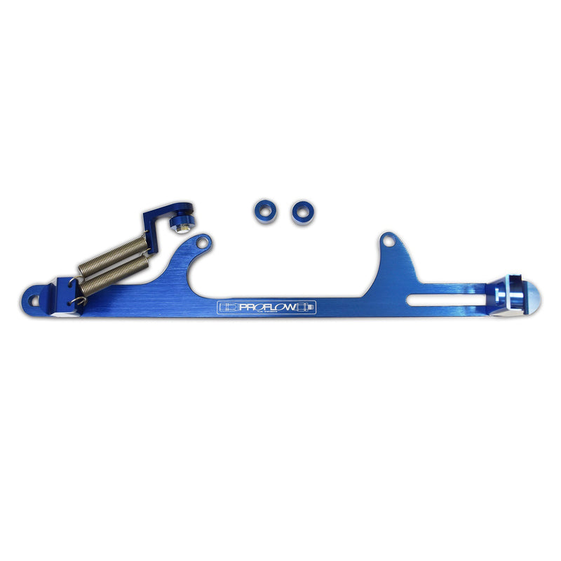 Proflow Throttle Cable Bracket, Billet Aluminium, Blue Anodised, Holley 4500, Each - PFECB4500B PFECB4500B