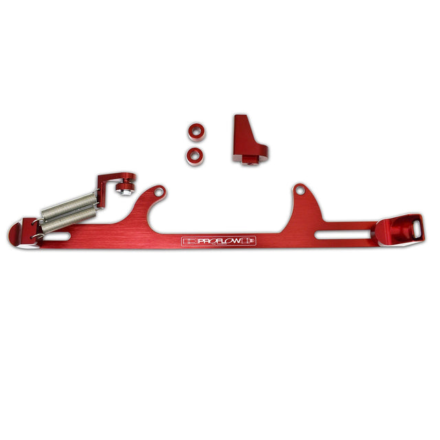 Proflow Throttle Cable Bracket, Billet Aluminium, Red Anodised, Holley 4500, Each - PFECB4500R PFECB4500R