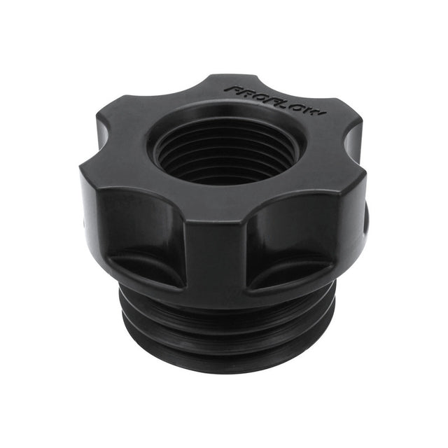 Proflow Oil Cap Breather, For Ford Falcon Barra 4.0L, -10AN, Screw-on, Billet Aluminium, Black - PFECC-CAPBA PFECC-CAPBA