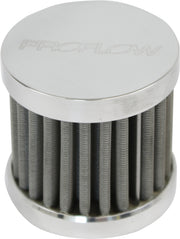 Proflow Oil Breather Filter Billet -12AN Female, Valve Cover, 90x78mm, Polished - PFECCB-1 PFECCB-1