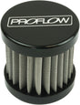 Proflow Oil Breather Filter Billet -06AN Female Thread, 40x40mm, Black - PFECCB-2BK PFECCB-2BK