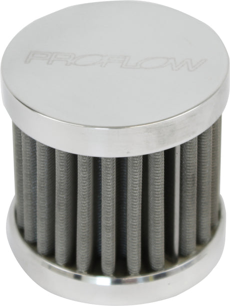 Proflow Oil Breather Filter Billet -06AN Female Thread, 40x40mm, Polished - PFECCB-2 PFECCB-2